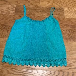 Aeropostale Teal Lace Tank Top Size XS ✨